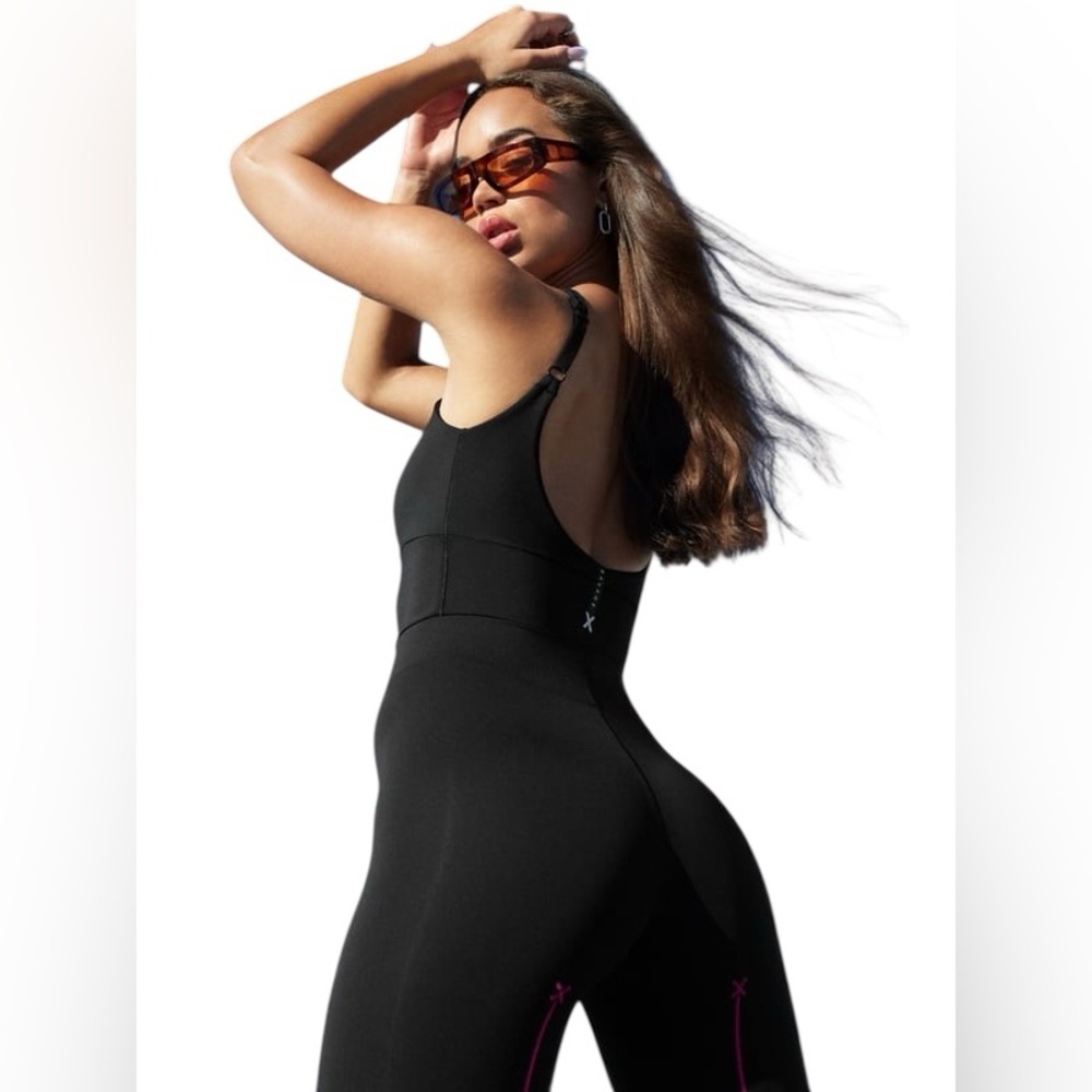 Savage X Fenty Sport Caviar Black Jumpsuit Size 12-14
